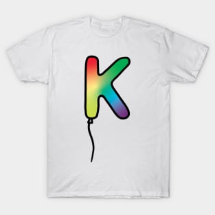 Initial Monogram Balloon Letter K T-Shirt